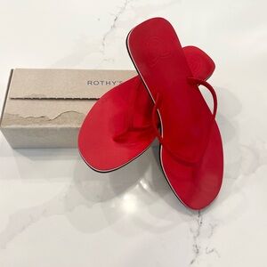 Rothy’s Firecracker Red Flip Flops Sandals Sz 8 New in Box